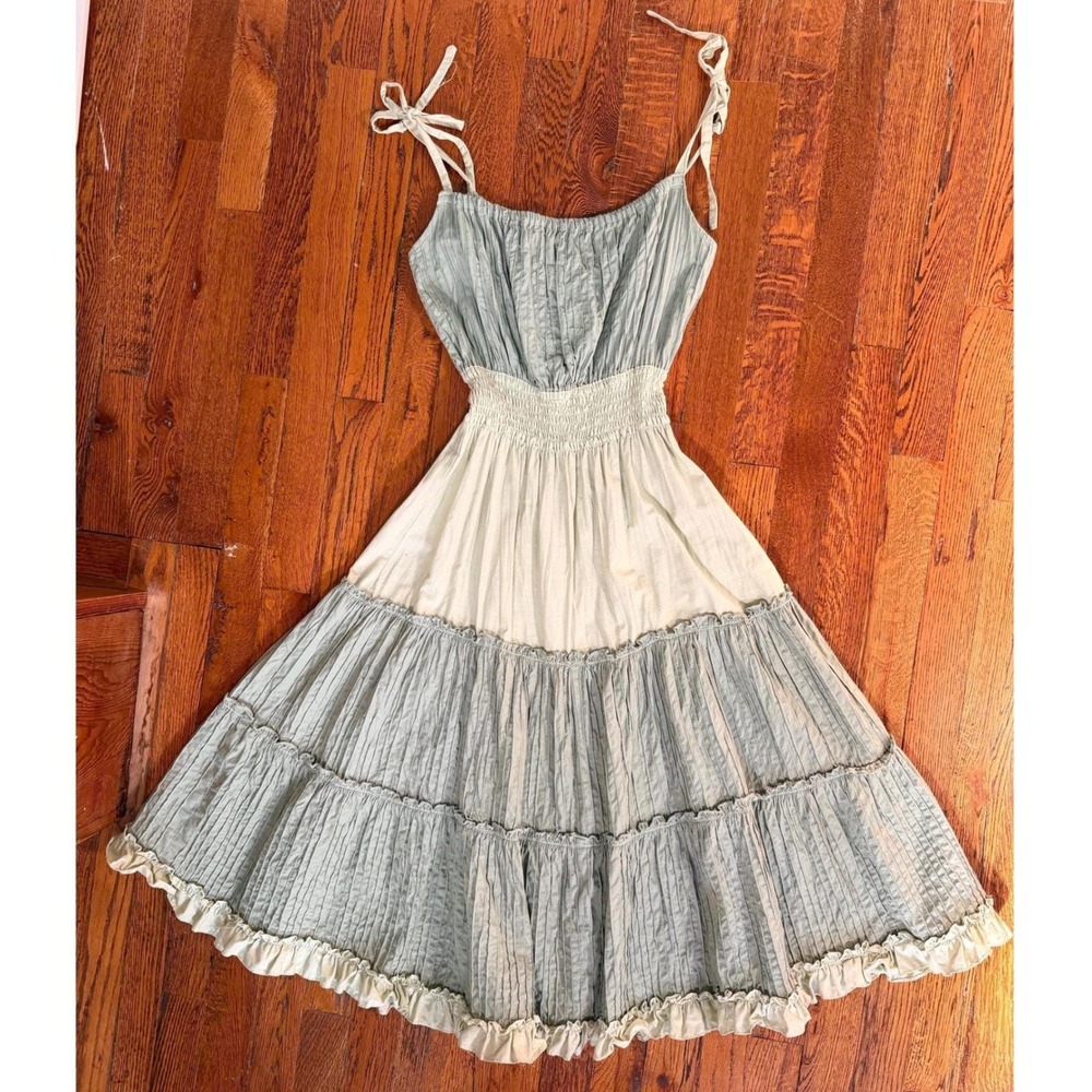 Vintage 1970s Georgia Charuhas Designer Mexican Sundress 70s‎ Boho OS S M L XL